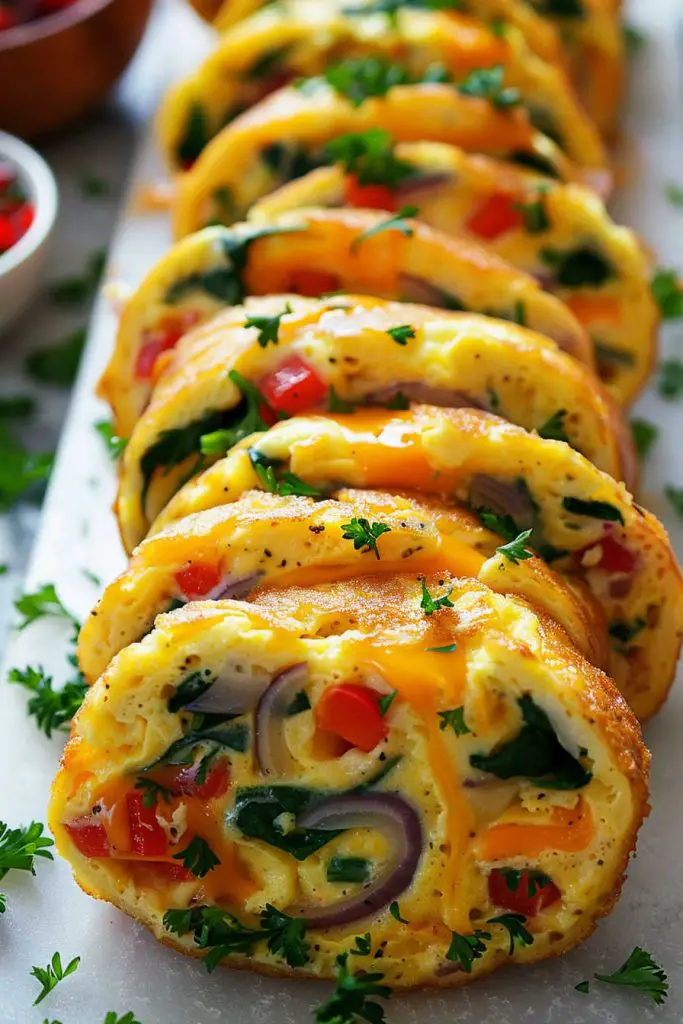 Effortless Veggie Omelette Roll