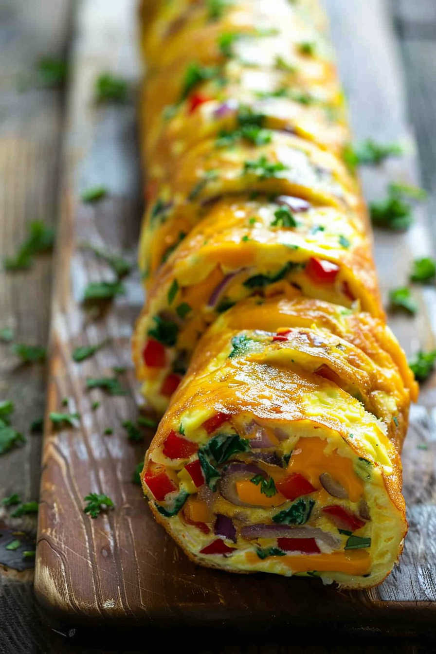 Effortless Veggie Omelette Roll
