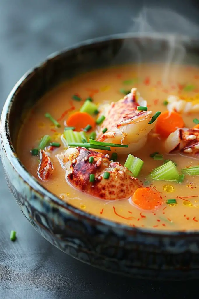 Exquisite Lobster Bisque with Saffron Infusion