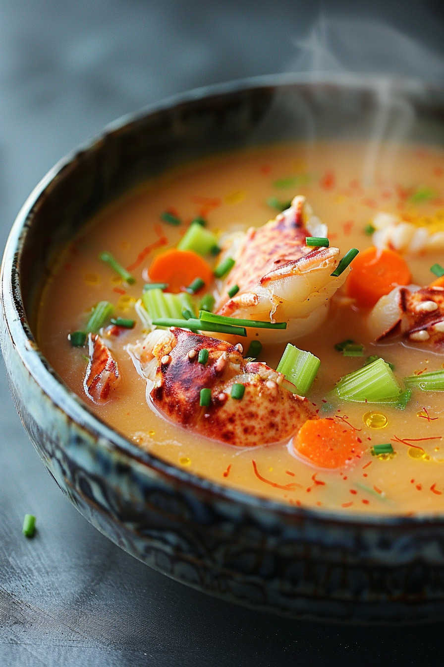 Exquisite Lobster Bisque with Saffron Infusion