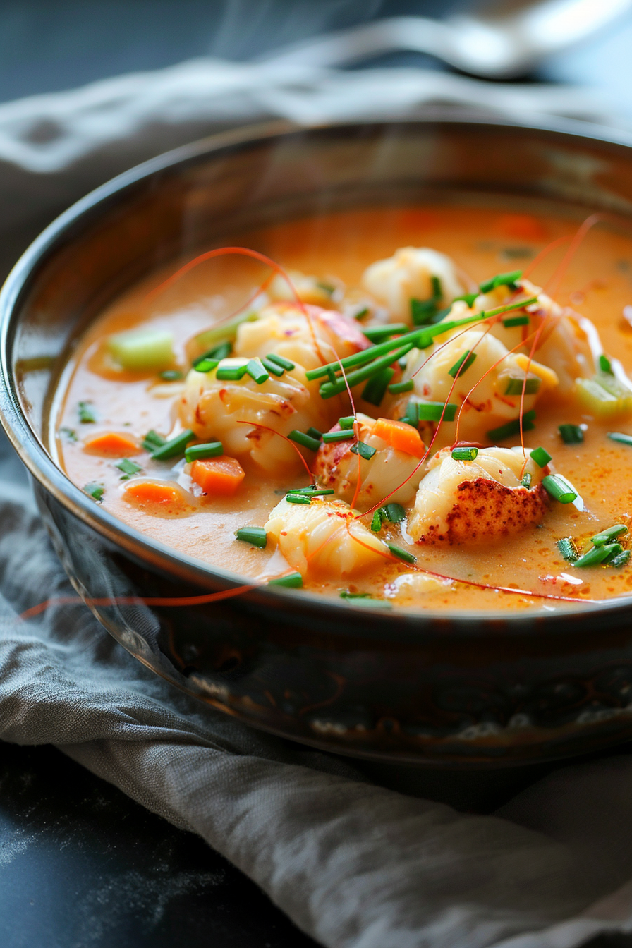 Exquisite Lobster Bisque with Saffron Infusion
