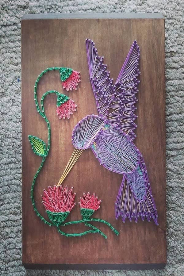 Hummingbird String Sign Project