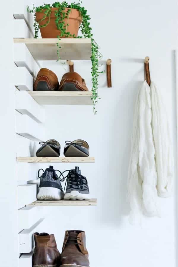 Wall Mounted Shoe Rack