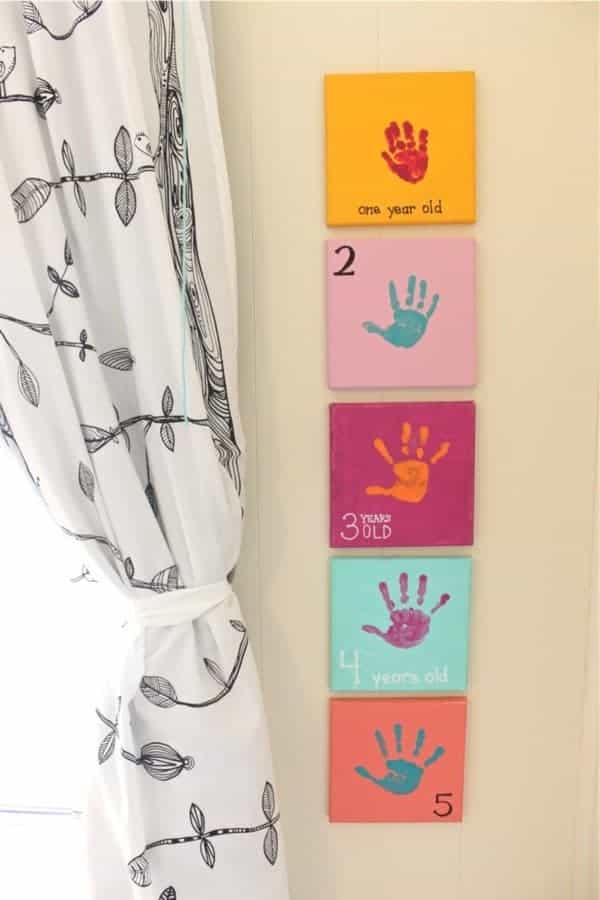 Yearly Handprint Canvas