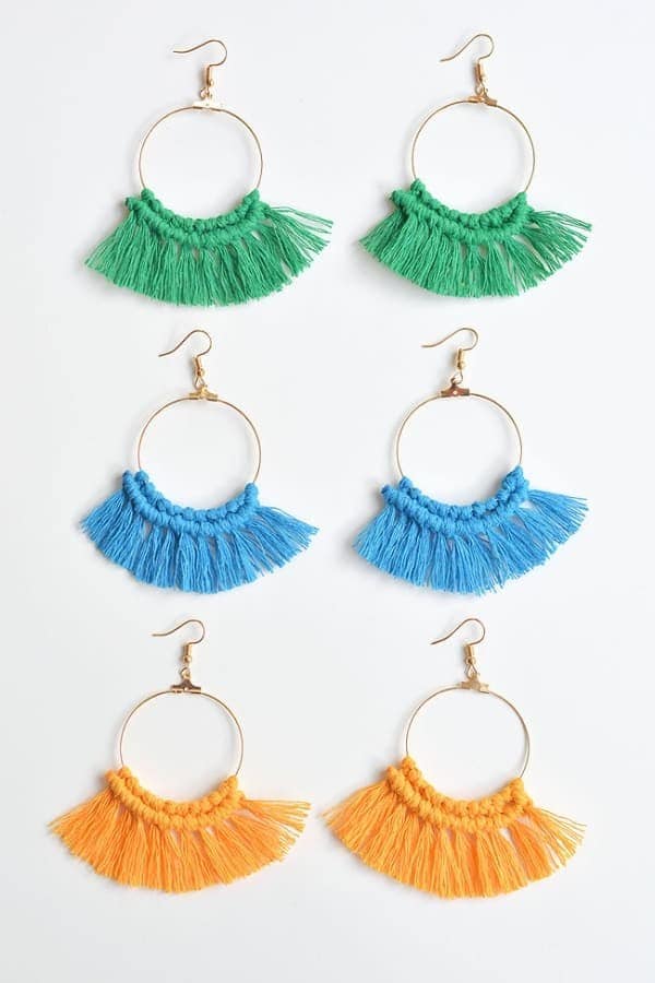 DIY MACRAME EARRINGS