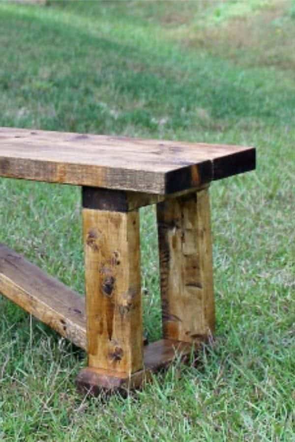 Rustic $15 DIY Bench