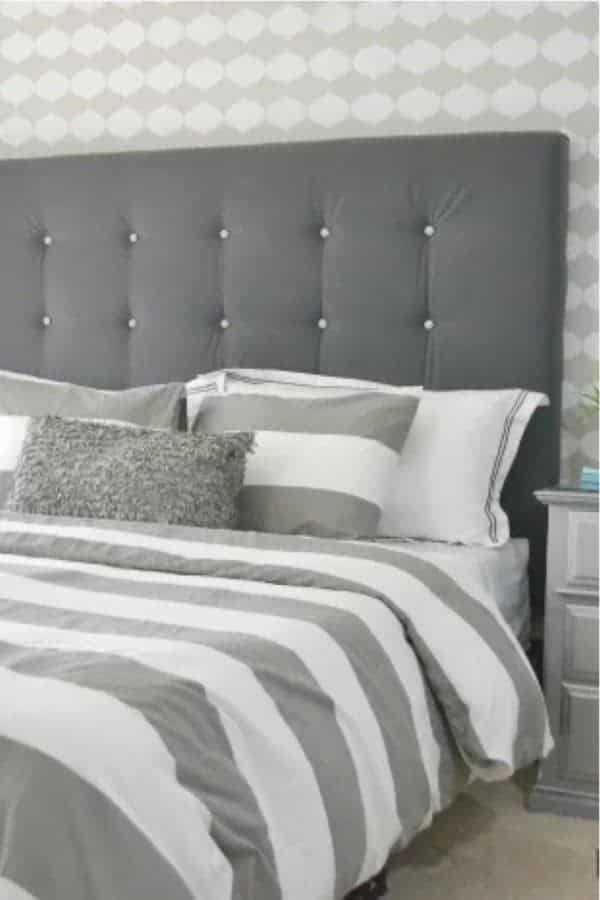 DIY Upholstered Headboard With Tufting