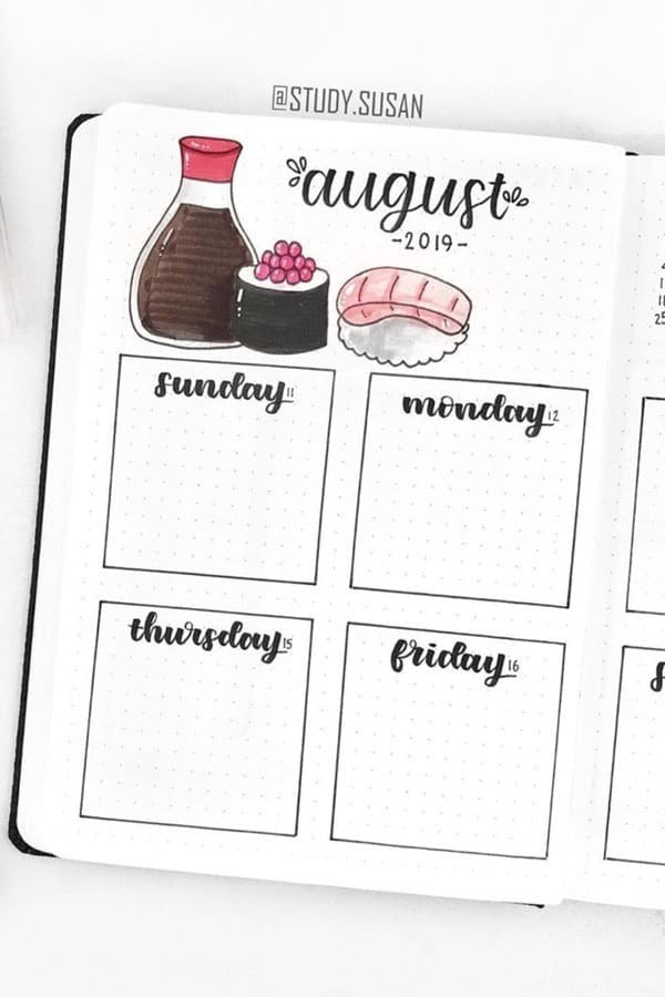 Sushi Weekly Layout