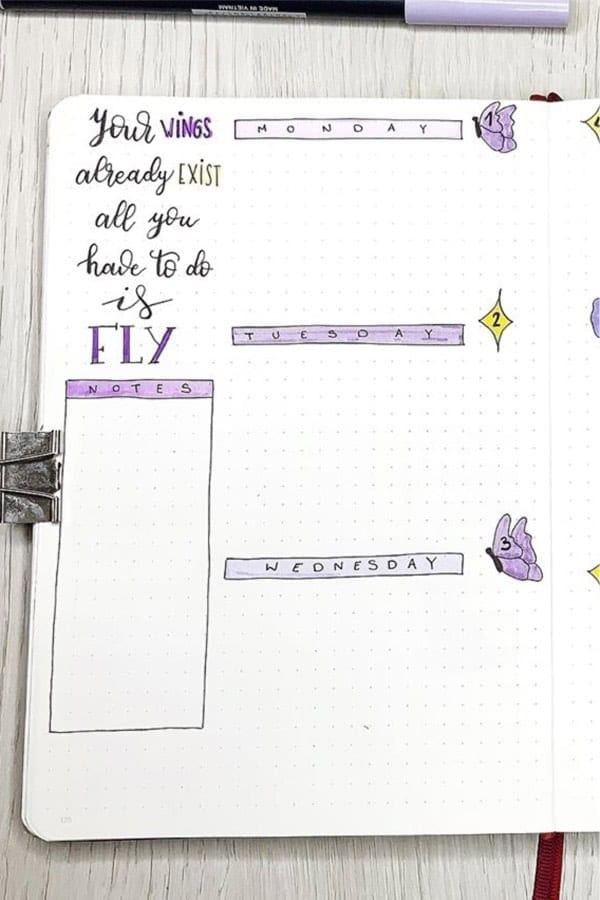 Purple Weekly Spread