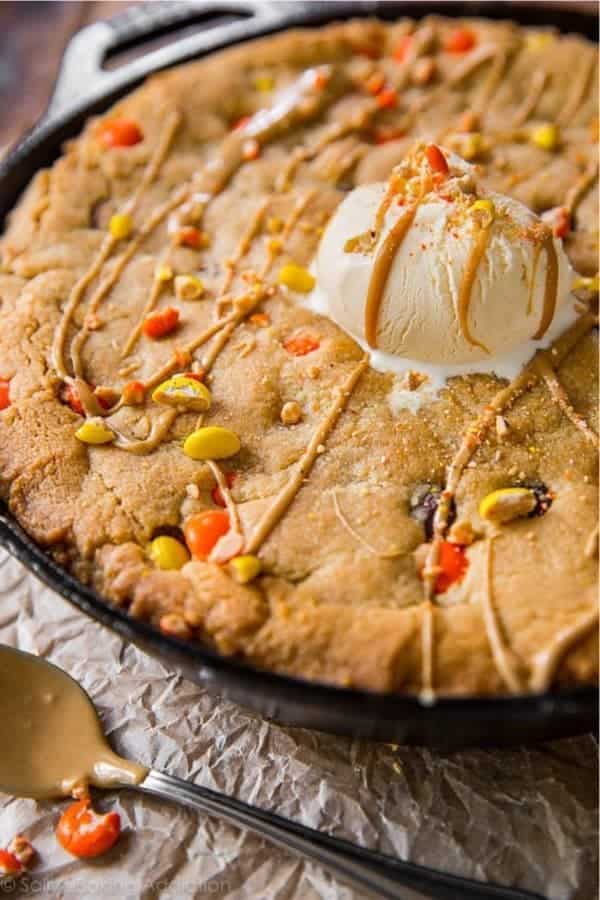 Peanut Butter Skillet Cookie