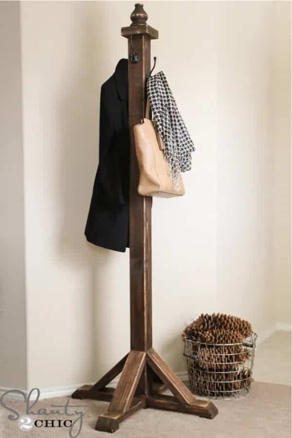 Tall Homemade Coat Hanger