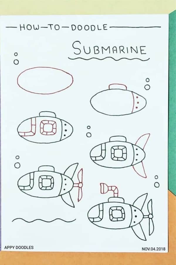 Submarine Bujo Doodle