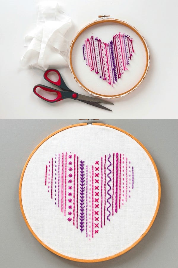 Heart Embroidery Sampler