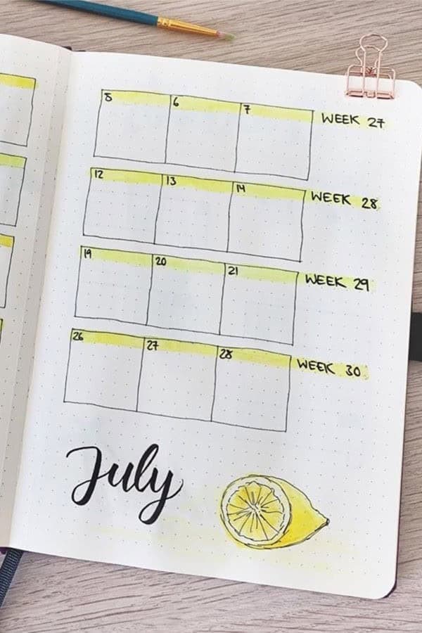 July Monthly With Lemons