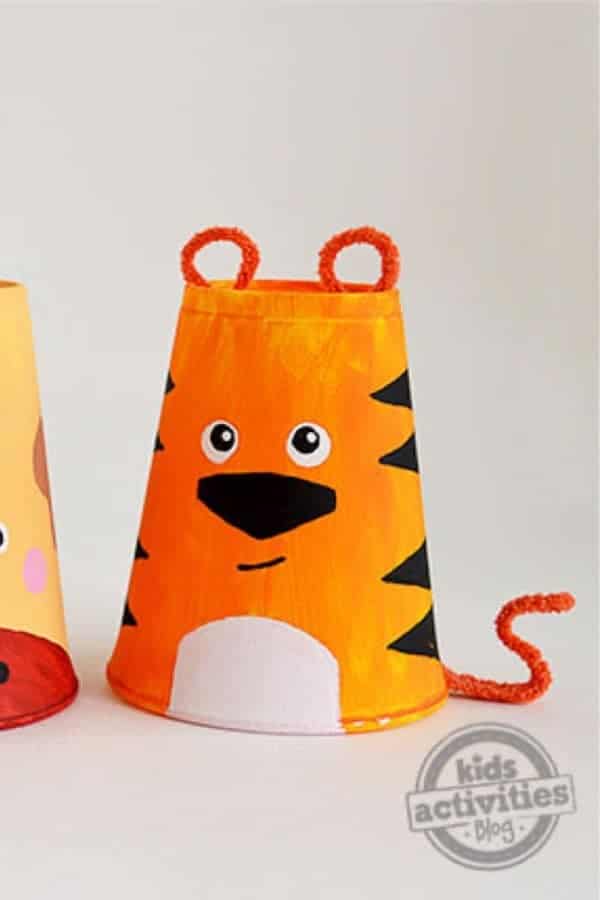 Safari Animals Foam Cup Craft