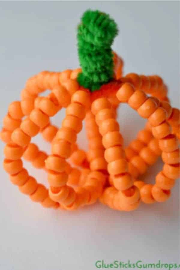 Beaded Pumpkin Craft for Kids