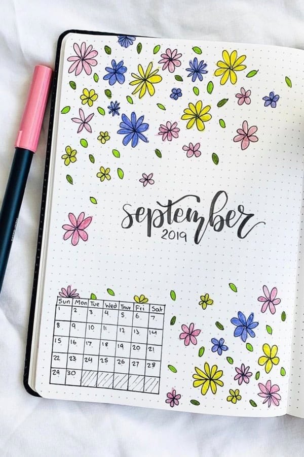 Floral Doodle Cover Spread