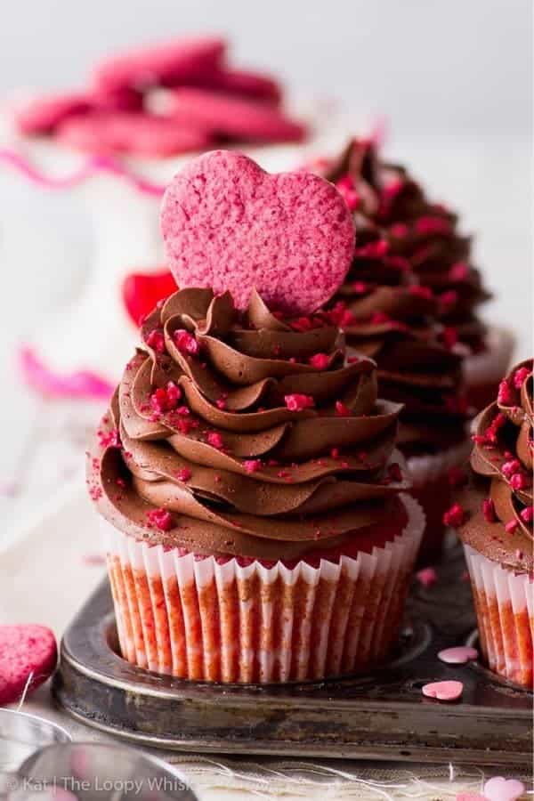 Raspberry & Chocolate Valentine’s Cupcakes