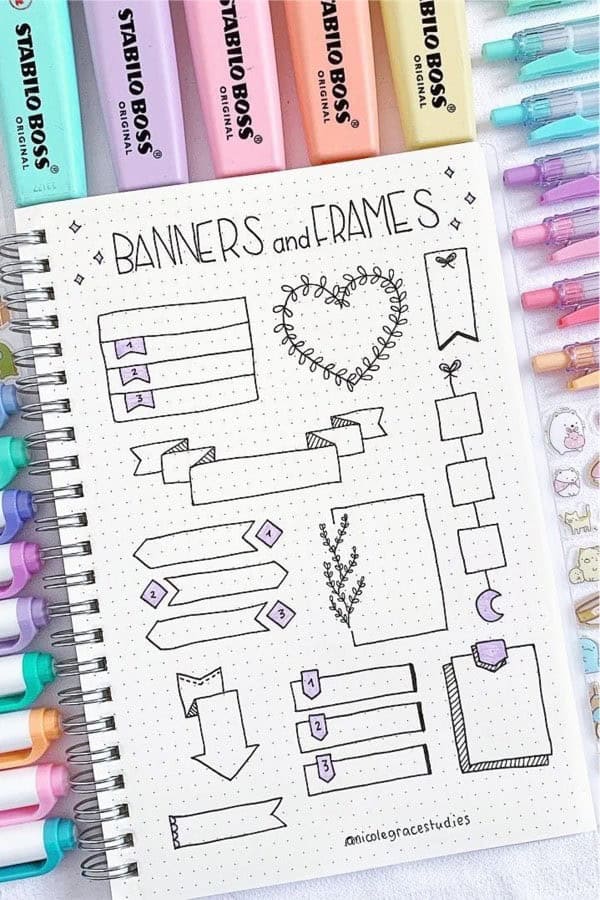 Pastel Banners & Frames