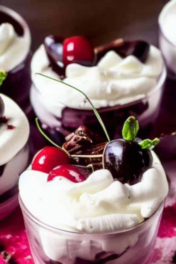 BLACK FOREST CAKE IN MINI CUPS