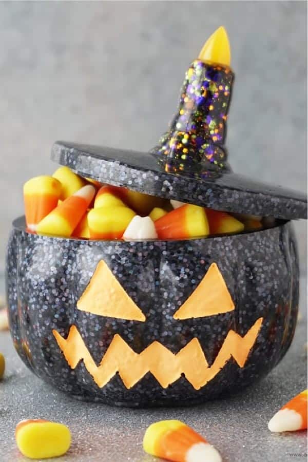 Resin Halloween Pumpkin Treat Box