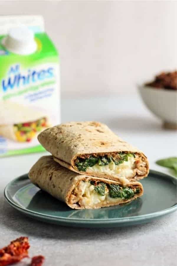 Sun-dried Tomato Pesto & Spinach Egg White Wrap