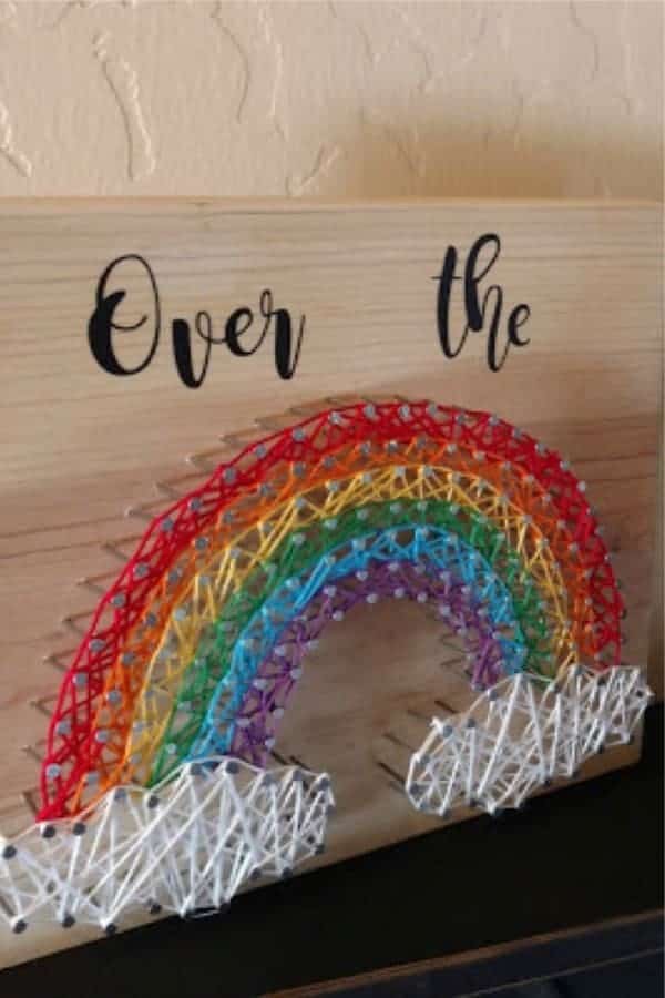 Rainbow String Art Tutorial