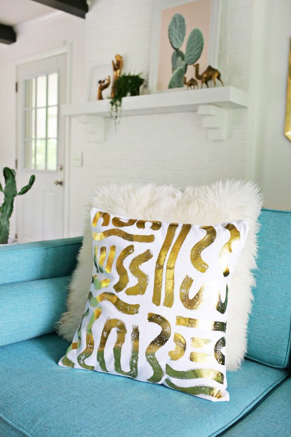 Gold Foil Pillow