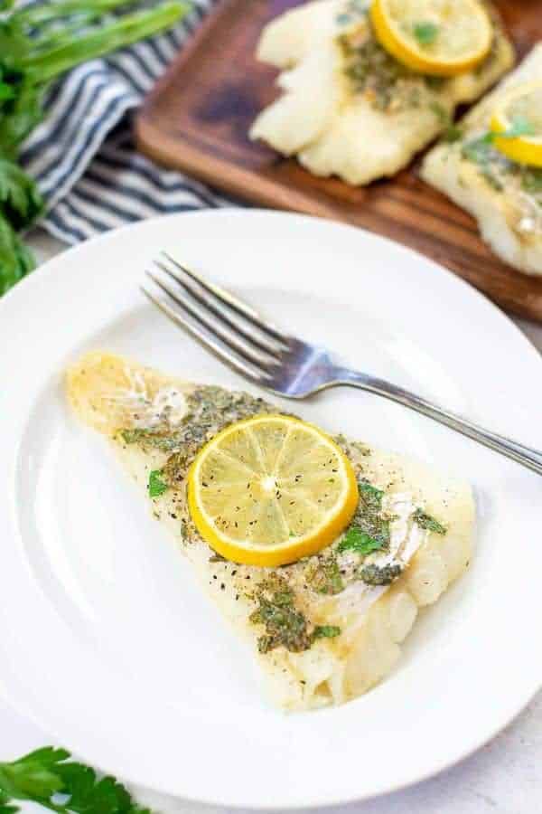 LEMON HERB BAKED COD