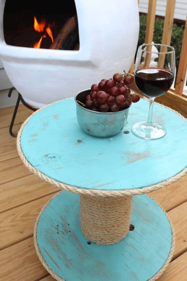 Spool Side Table