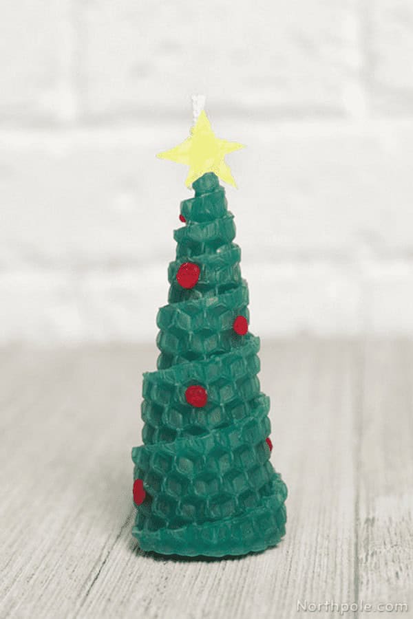 Christmas Tree Beeswax Candles