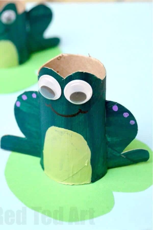 Toilet Paper Roll Frog Craft