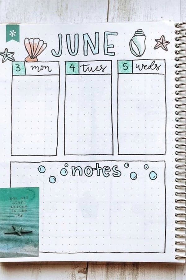 Beach Weekly Spread