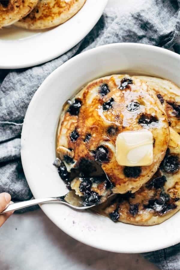 Fluffiest Blueberry Pancakes