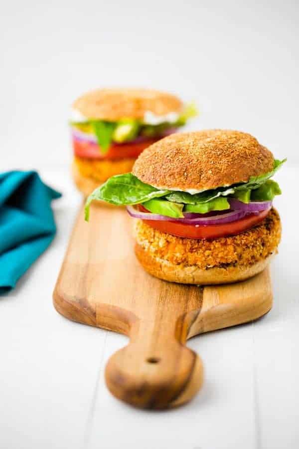 SWEET POTATO VEGGIE BURGER