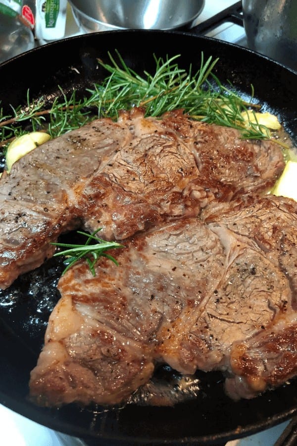 Pan-Seared Garlic Butter Rosemary Ribeye