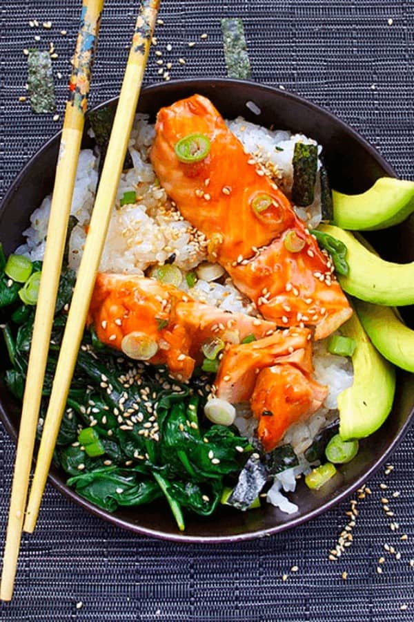 Teriyaki Salmon Rice Bowl