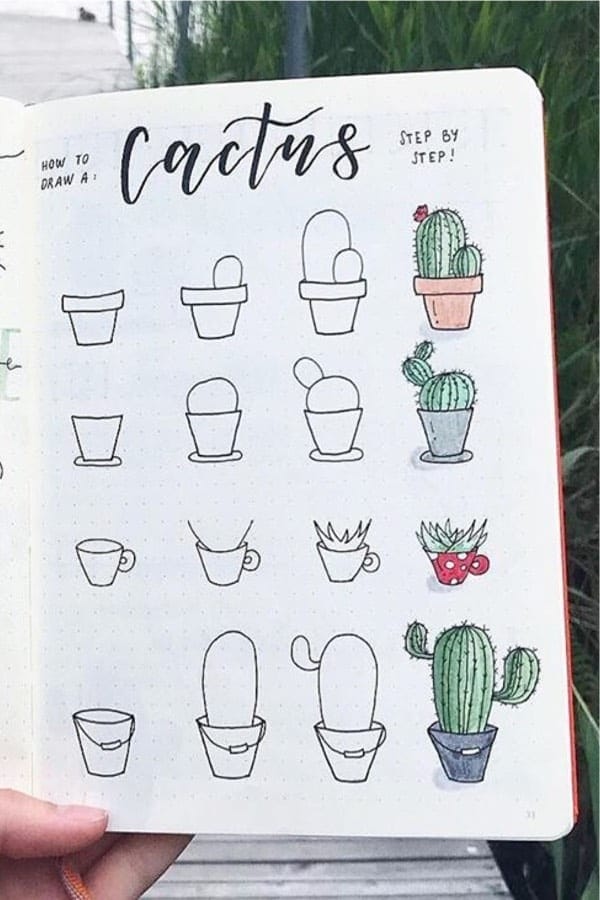 Potted Cactus Doodle Ideas