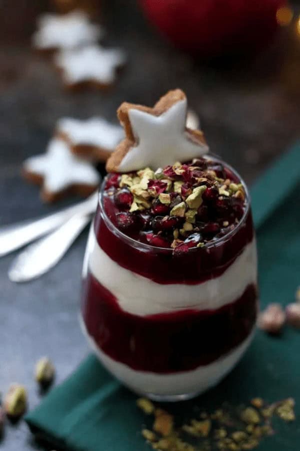 Pomegranate Parfaits with Pistachios