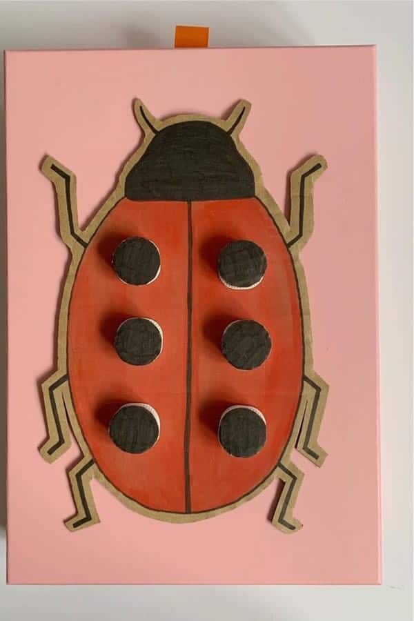 Lady Bug Cardboard Craft