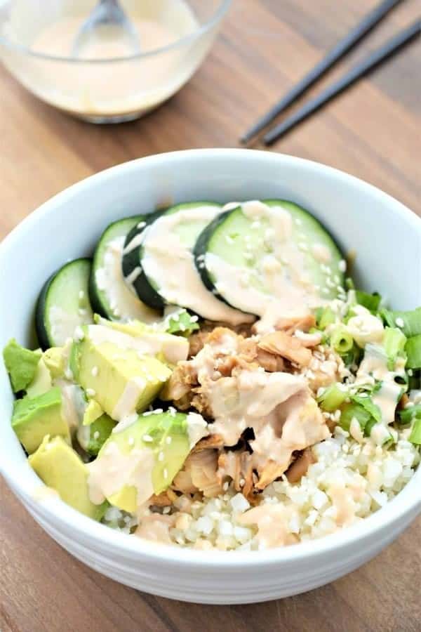 LOW-CARB TUNA SUSHI IN A BOWL