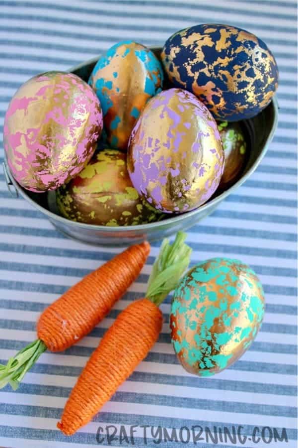 Gold Foil Easter Eggs