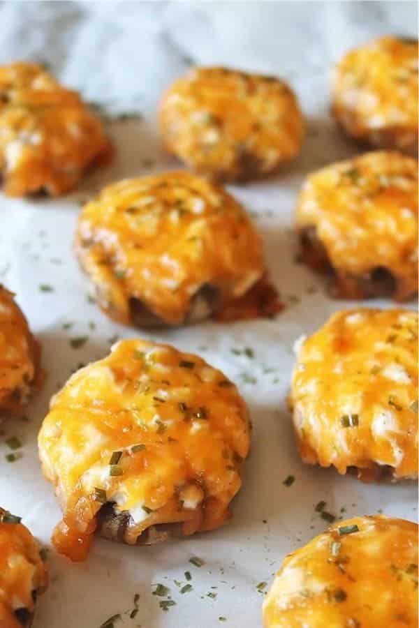 Air Fryer Stuffed Mushrooms