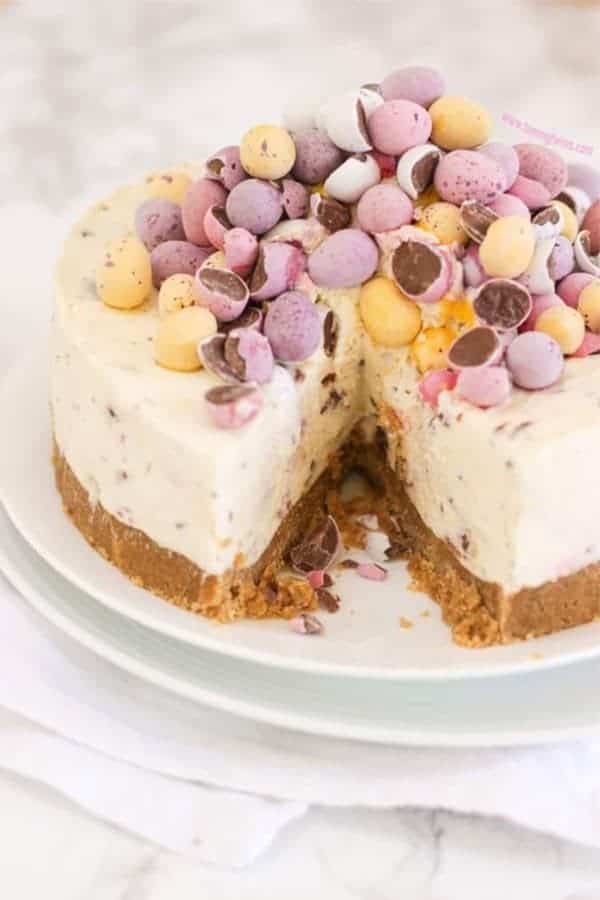 No Bake Mini Egg Cheesecake