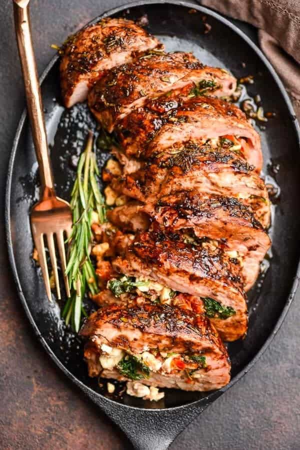 MEDITERRANEAN STUFFED PORK TENDERLOIN