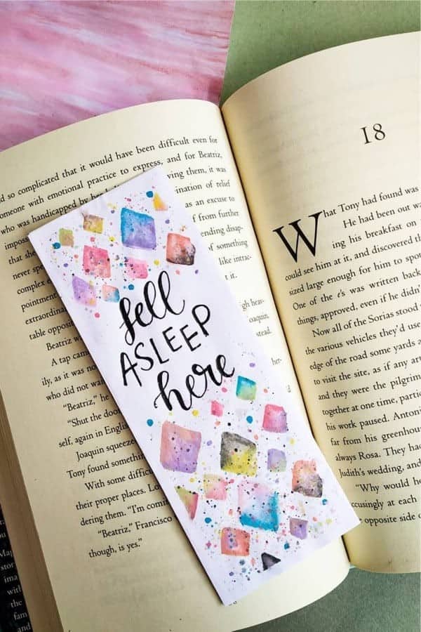 Fell Alseep Here Bookmark