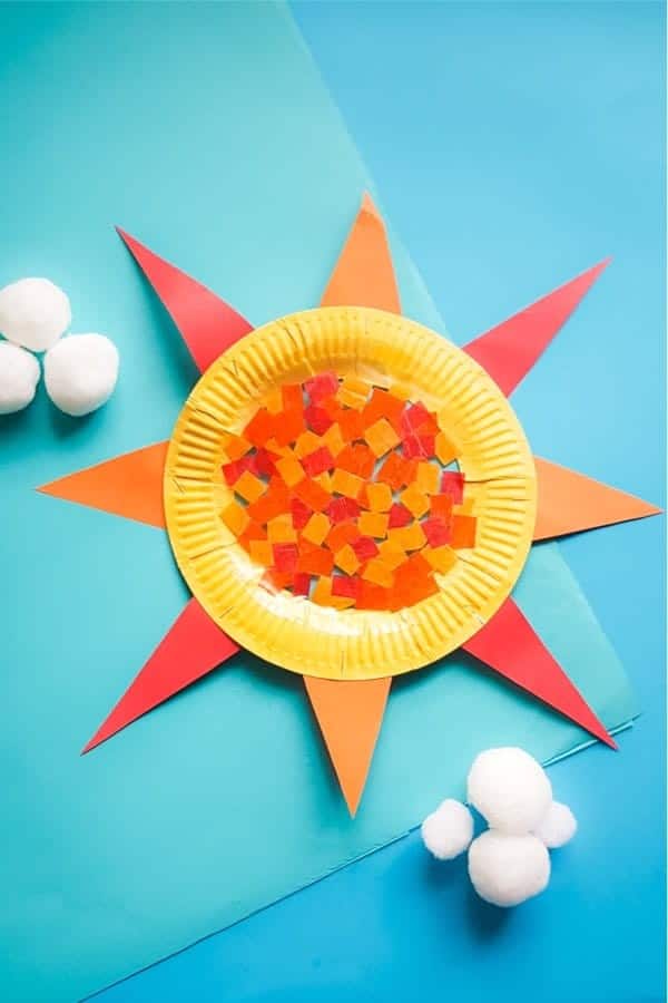 Easy Paper Plate Suncatcher Craft