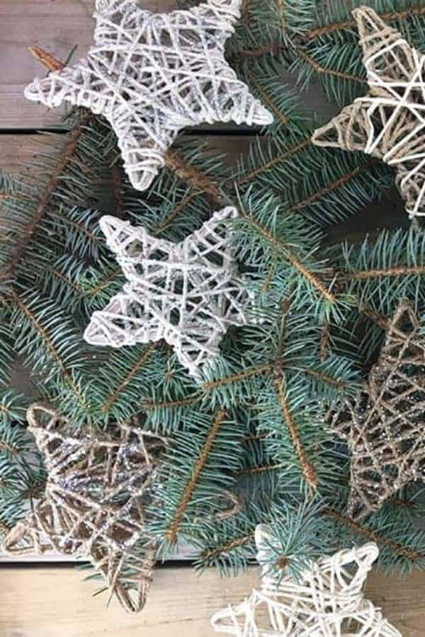 DIY STRING STAR ORNAMENTS