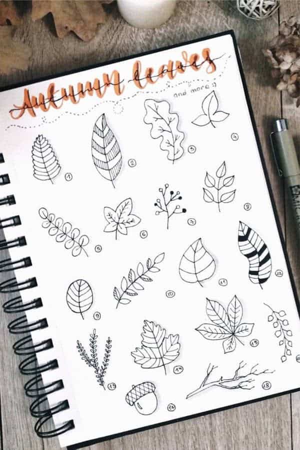 Autumn Bullet Journal Doodles