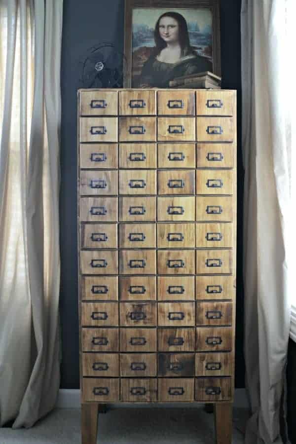 LIBRARY CARD CATALOG CABINET